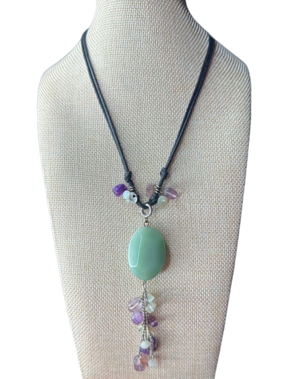 Park Lane Mandalay Necklace Adventurine Quartz and Amethyst